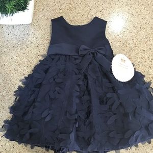 NWT Toddler Girl Navy Blue Party Dress